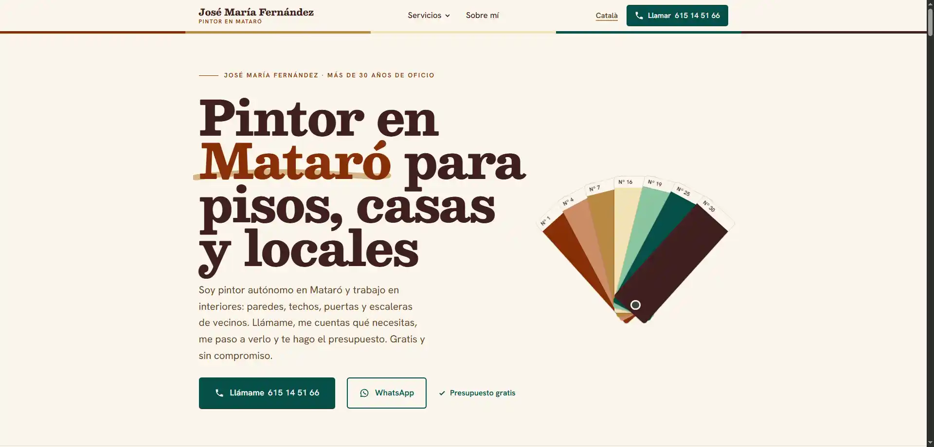 Web de pintor en mataro
